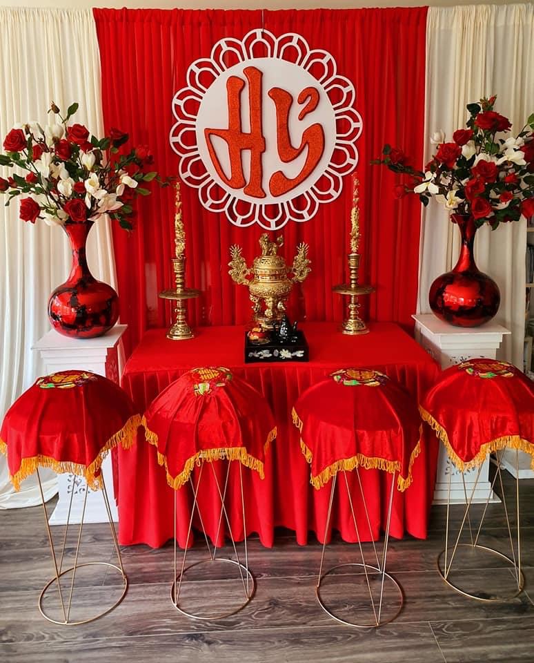 Red & White Hy Tea Ceremony Altar Set Up Package My Love Forever Grows